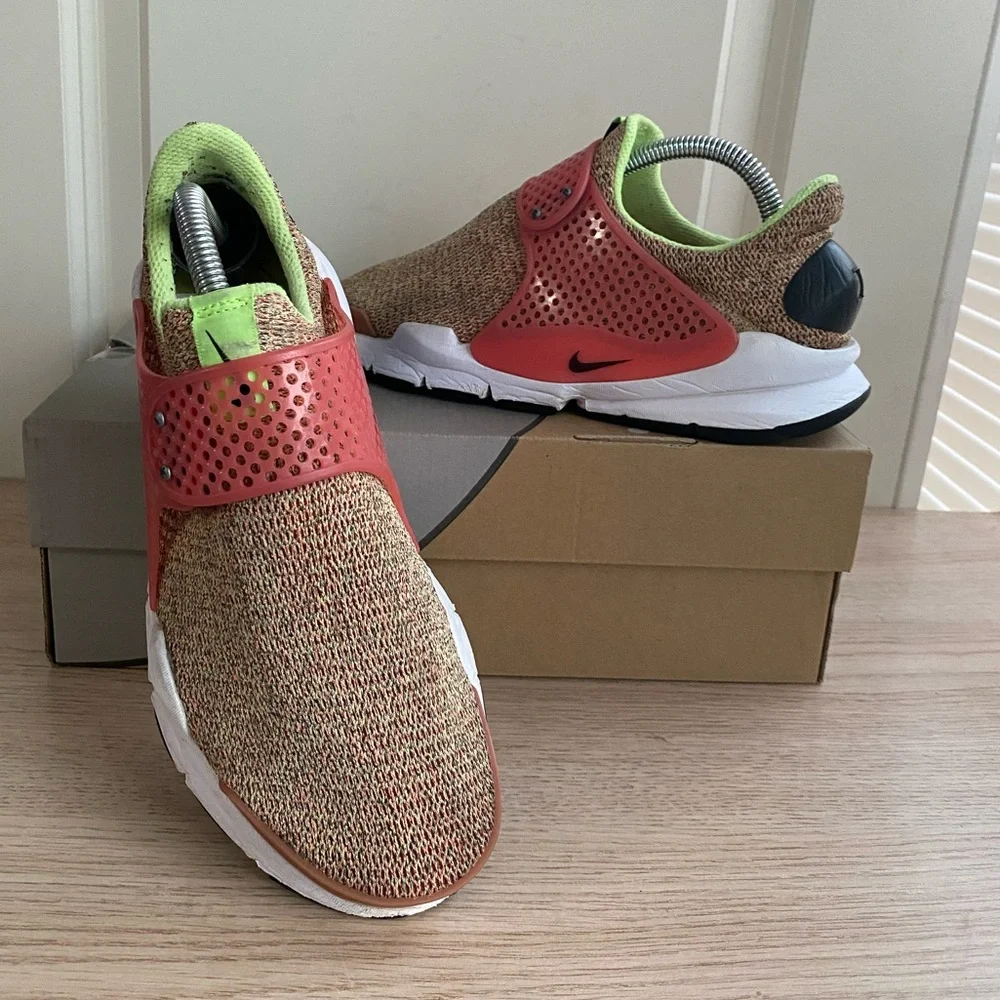 RARE 2016 Nike Sock Dart SE Ghost Green/Hot Punch Women Sneakers - SZ 8 - Picture 7 of 15